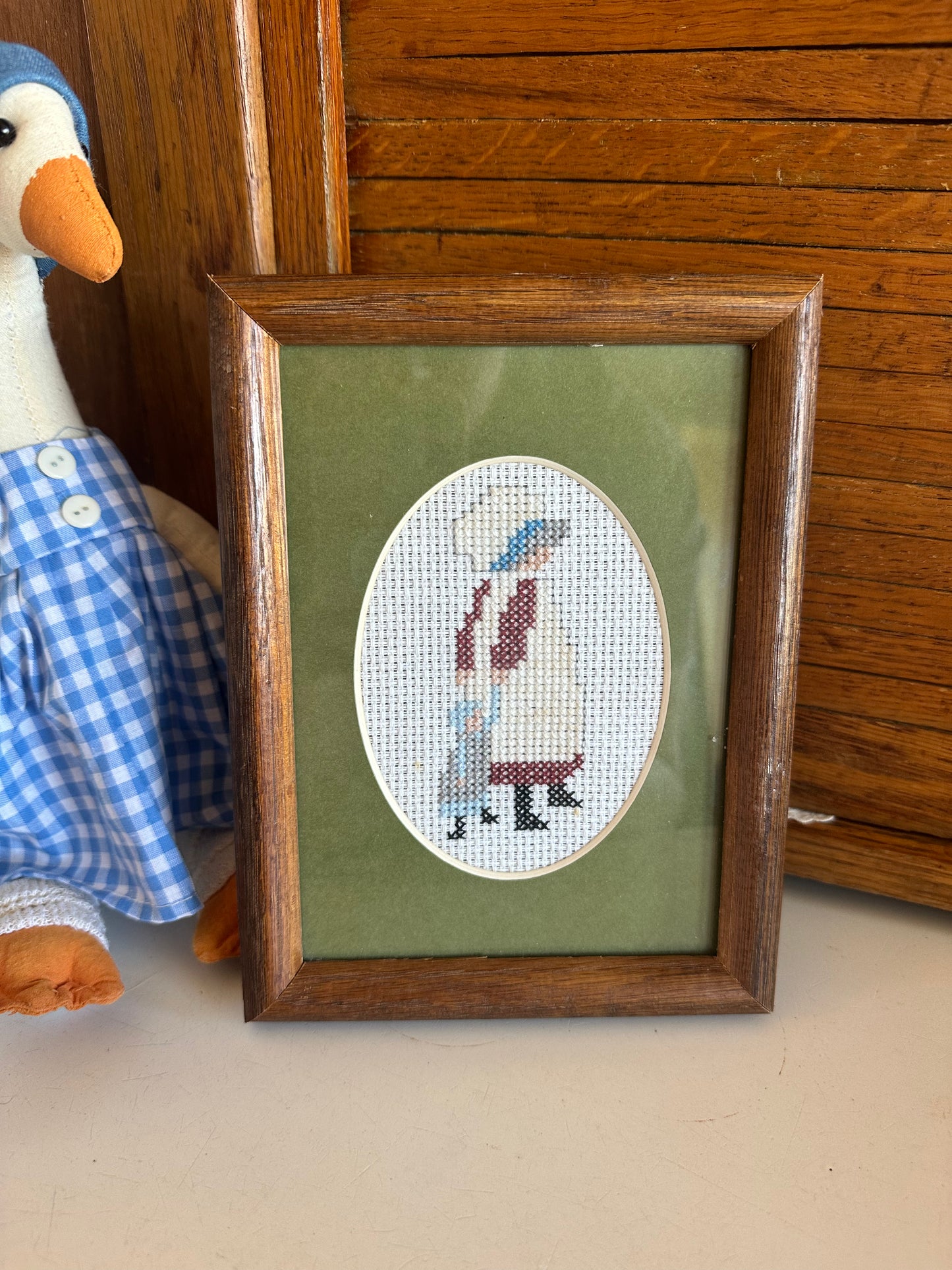 Vintage Cross Stitch Mama & Baby