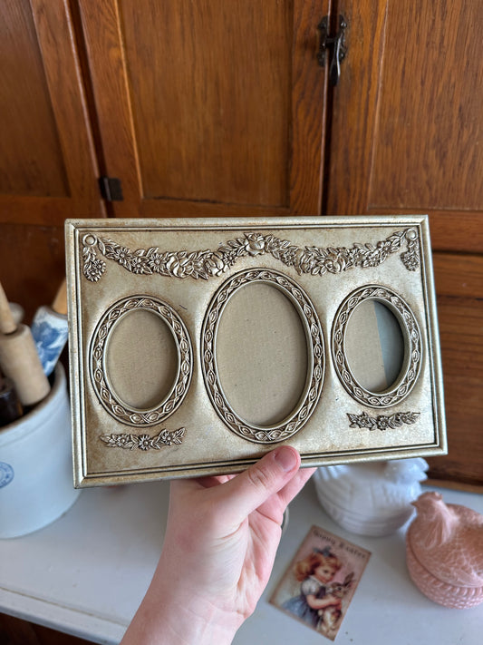 Vintage Triple Oval Picture Frame