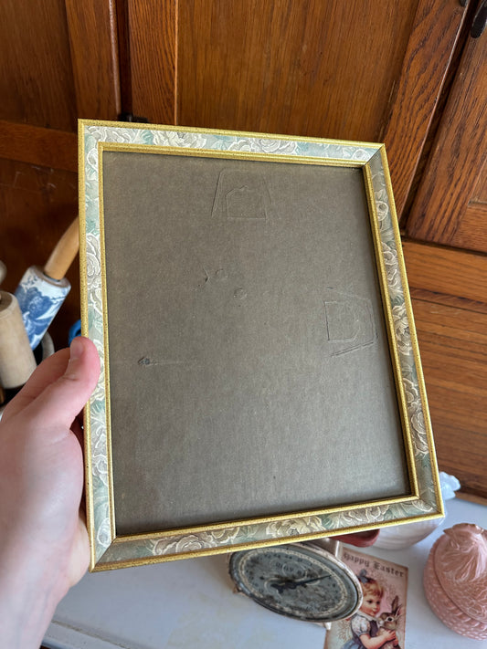 Vintage Floral & Gold Frame